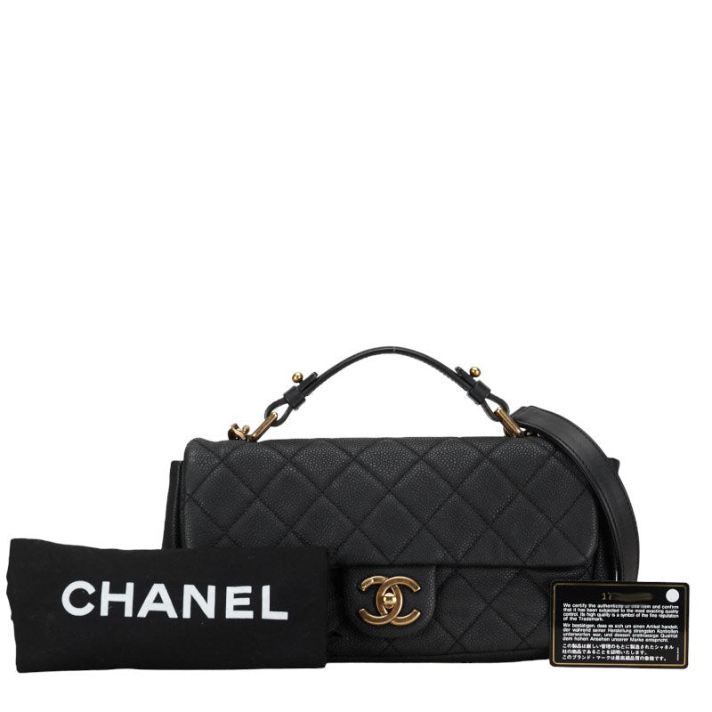 Chanel Matrasse 25 Coco Handbag Chain Shoulder Bags Black G Caviar S Chanel