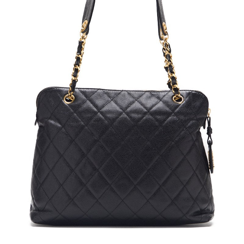 CHANEL / CHANEL Matrasse Flap Double Chain Sder Caviar S Black Shoulder Bag Lady Bag Hybrid 【 Ship】 Yaboo Online