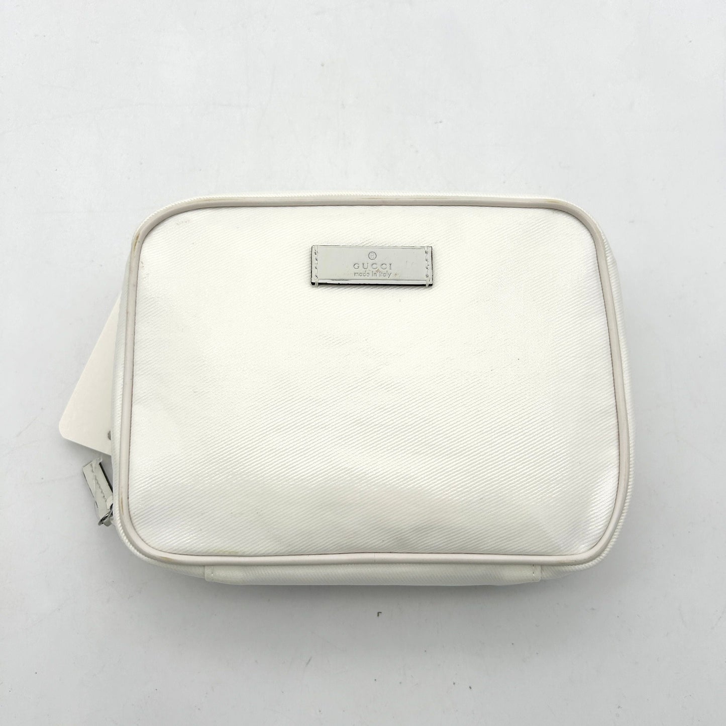 Small GG crossbody bag with tag in white leather gu6909ck