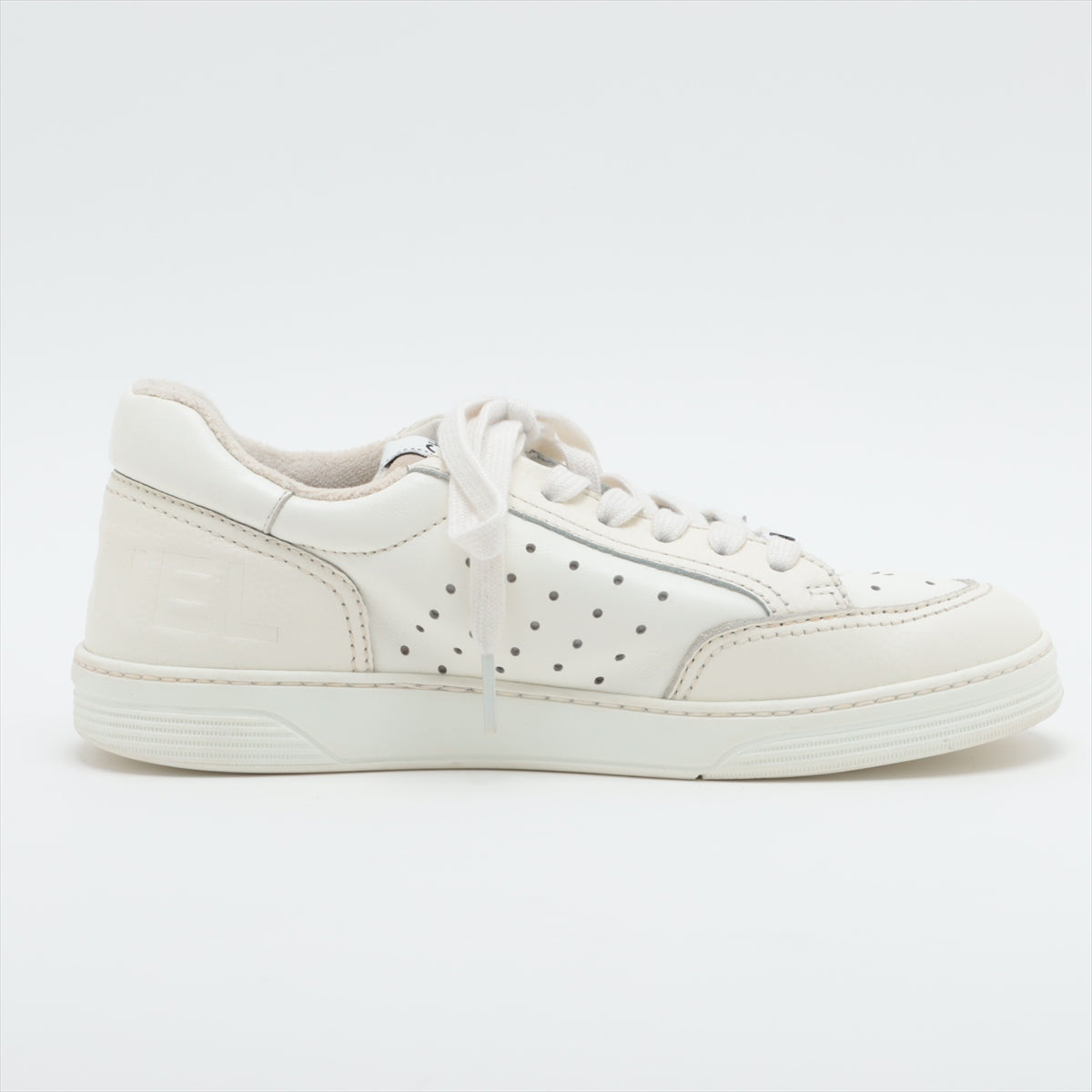 Chanel Coco Leather Trainers 38 White G38808