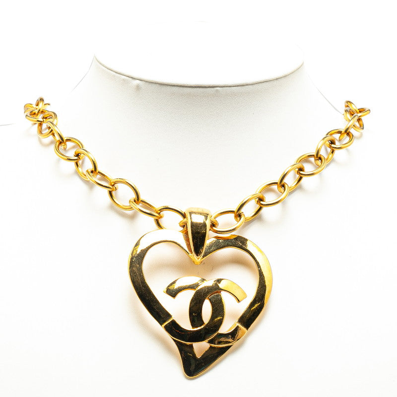 Chanel Vintage Coco Heart Motif Necklace G Chanel