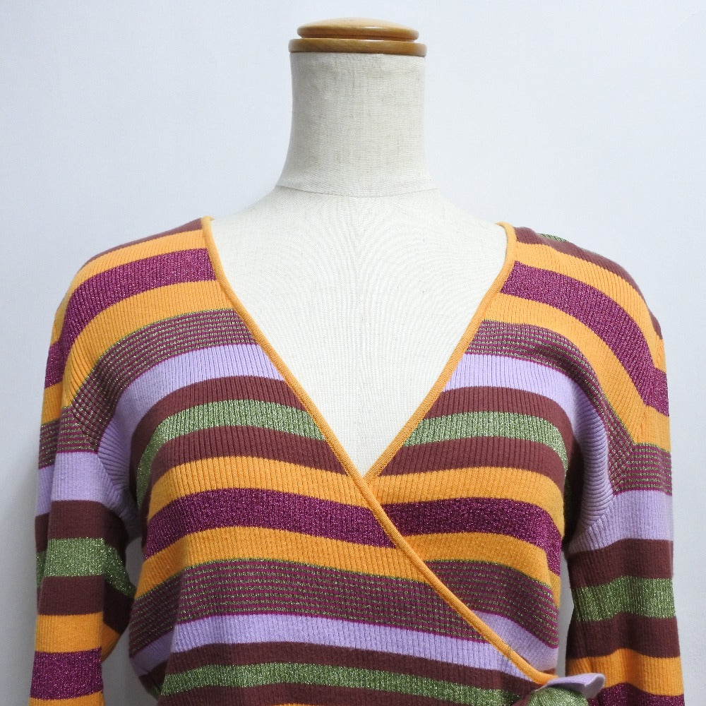 CHANEL knit P17171V00904 Cotton, Rayon, Polyester multicolor border Kashcourt Women 42 Used