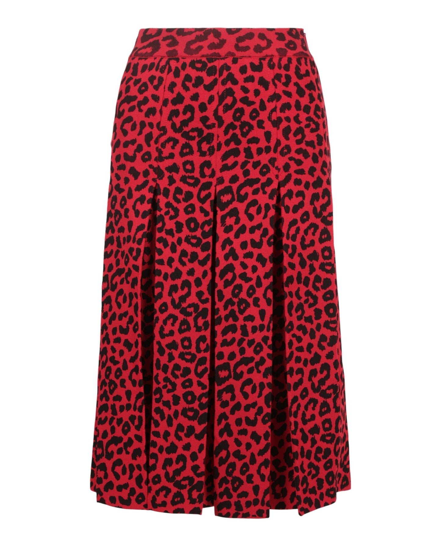 Gucci Womens Leopard Print Silk Skirt