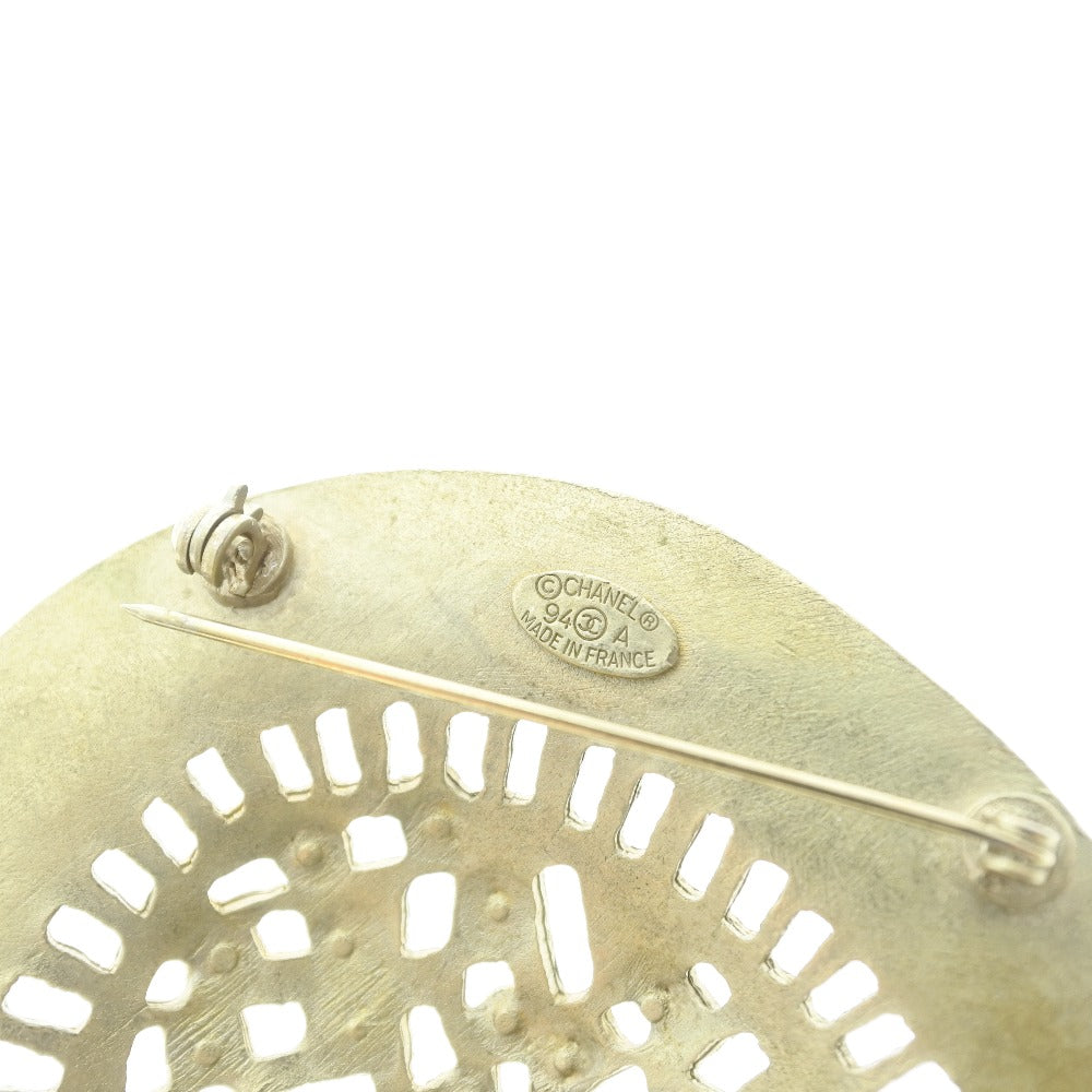 CHANEL Brooch Plated Gold gold hat motif Women Used