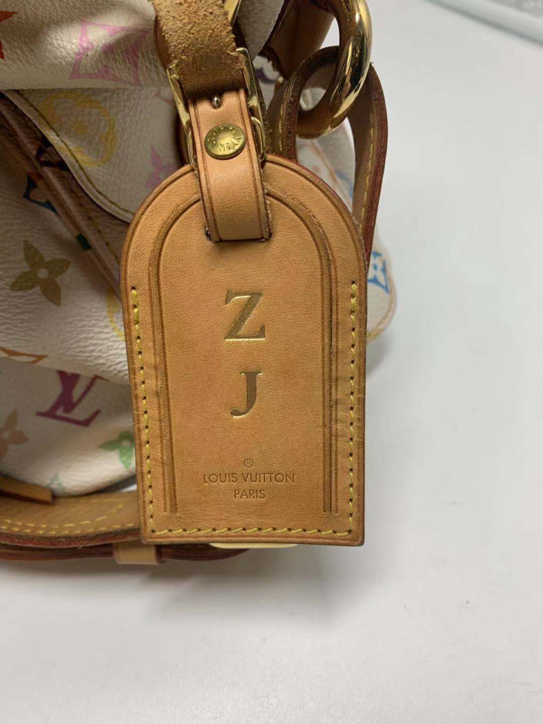 LOUIS VUITTON Petit Noe Shoulder Bag Monogram Canvas Multicolor White