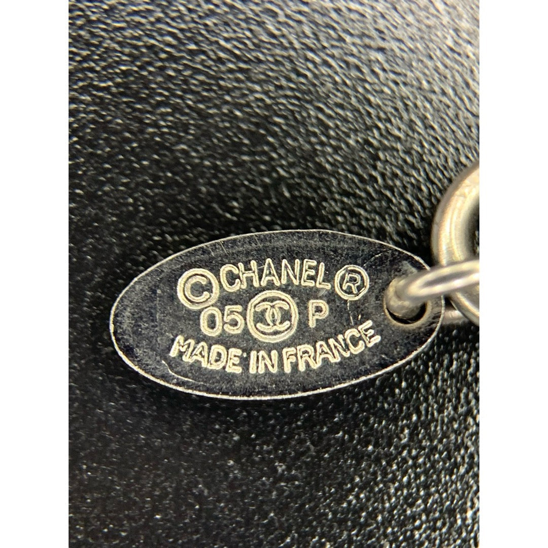Very Good ( Rank A) |CHANEL COCO Mark Pattern Necklace Graphite Gray Made In 2005 Year|V25070202