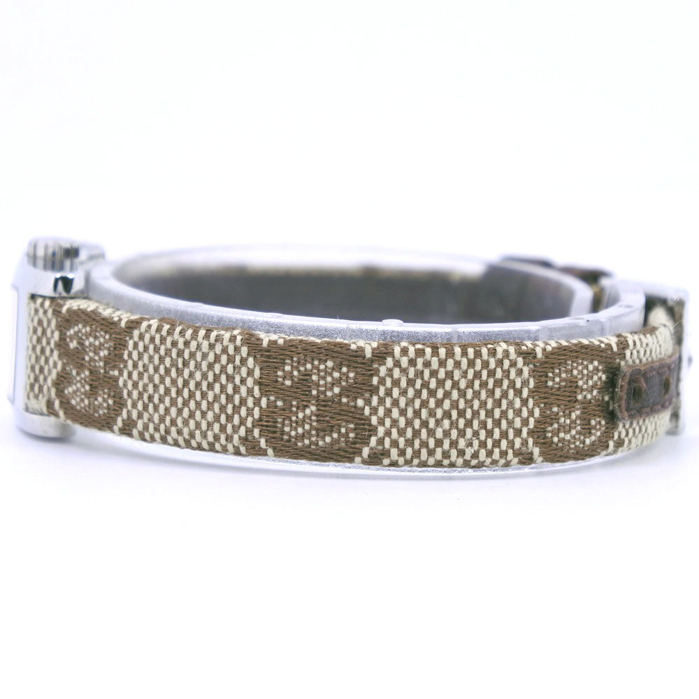 GUCCI Watches Quartz 8600L Stainless Steel, GG Canvas white White dial Women Used