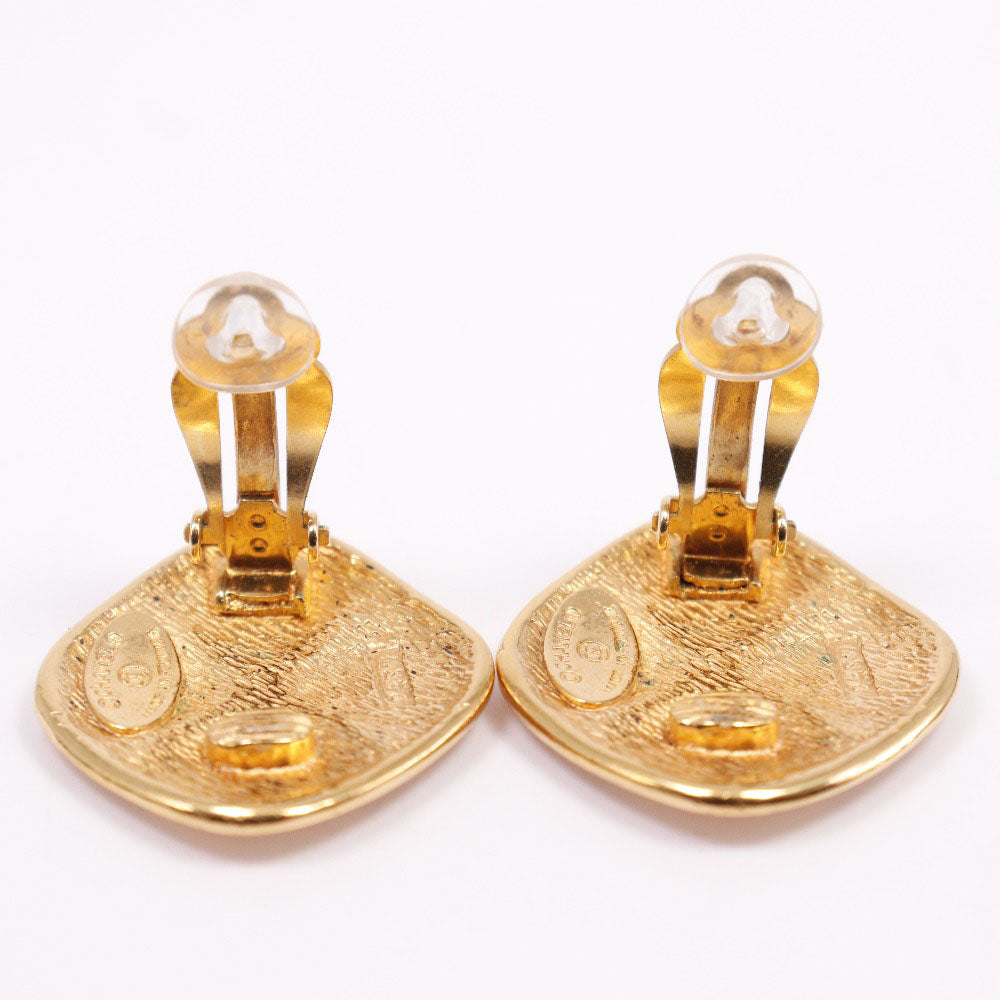 Chanel Chanel Earring Matrasse Vintage G 15.2g Rhombus Earring Mattress & Buy