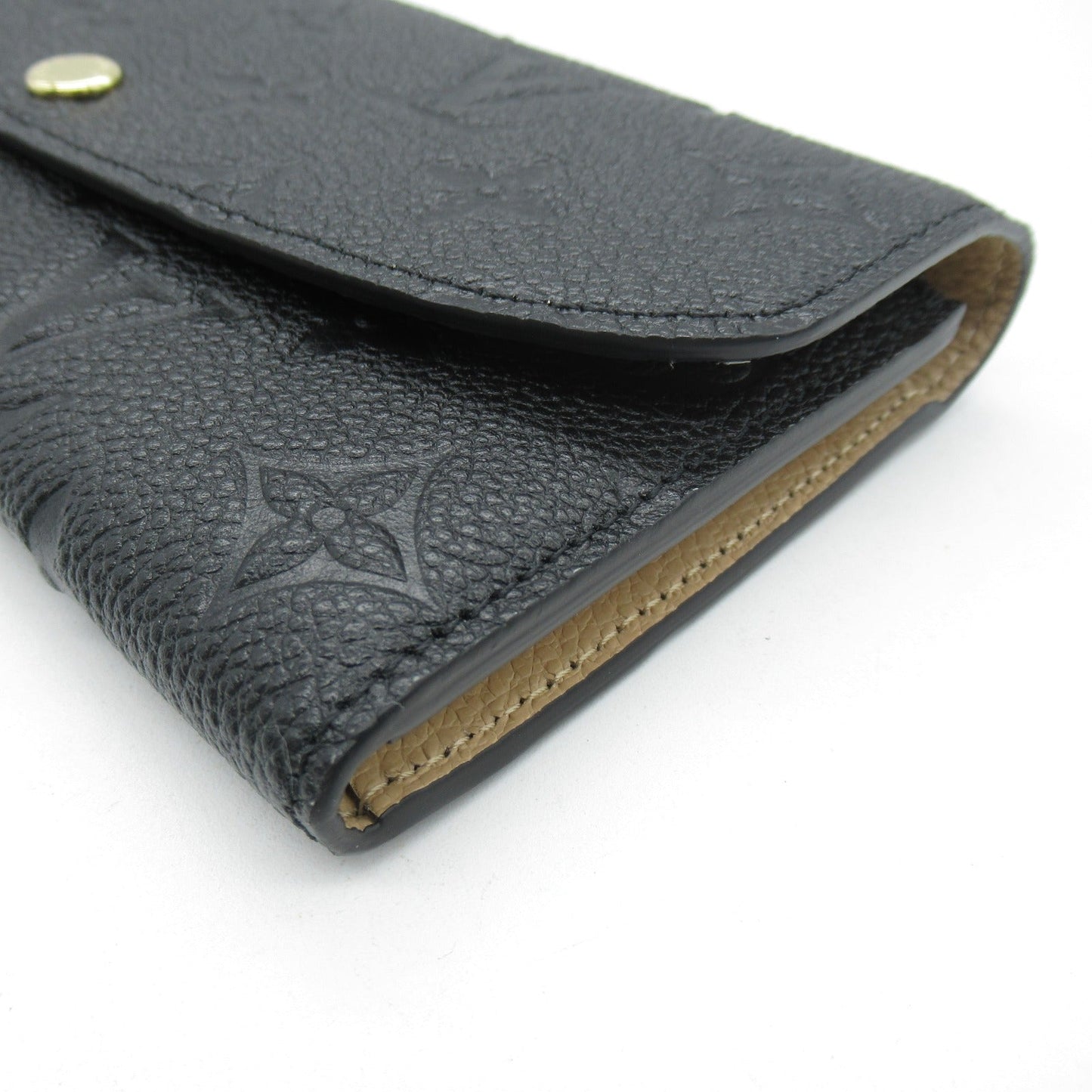 Louis Vuitton Portefolio Emily Double Fable Wallet Double Foldable Wallet Leather Monogram Emplant Black M62369