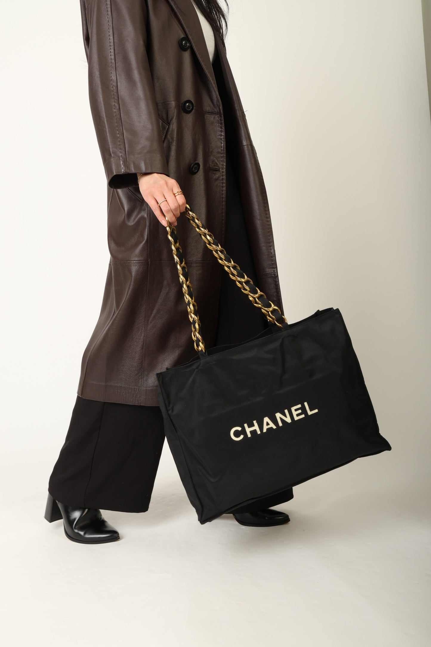 Chanel Nylon Chunky Chain Tote