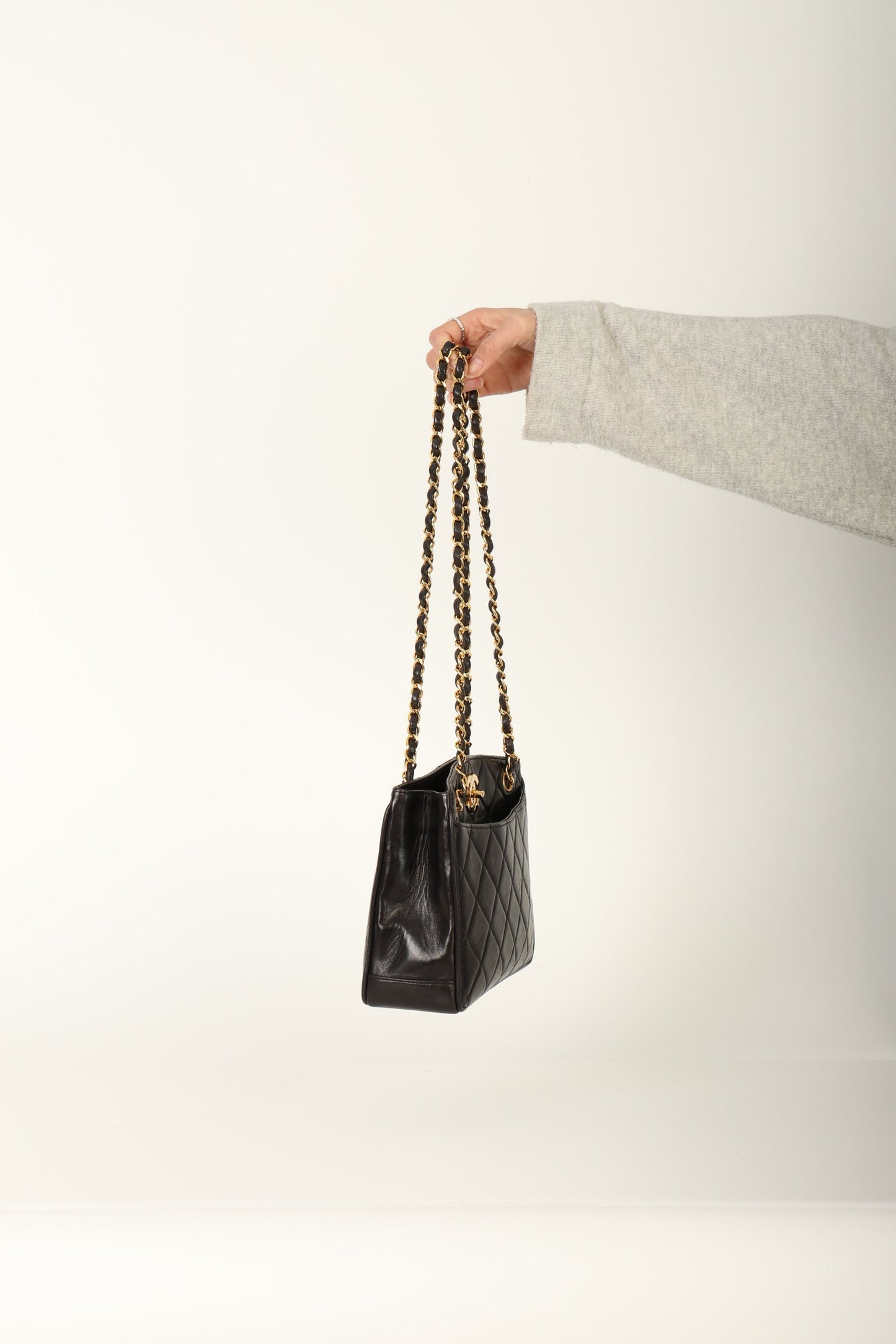 Chanel 1994 Lambskin Turnlock Tote