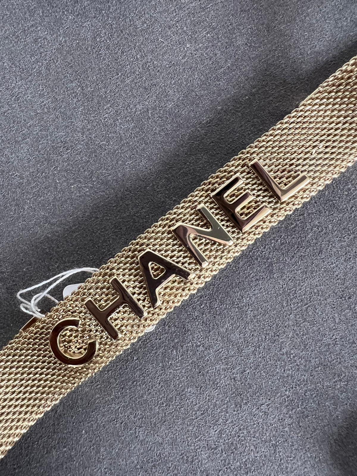 Chanel Mesh Script Choker Matte GHW SYCYR197