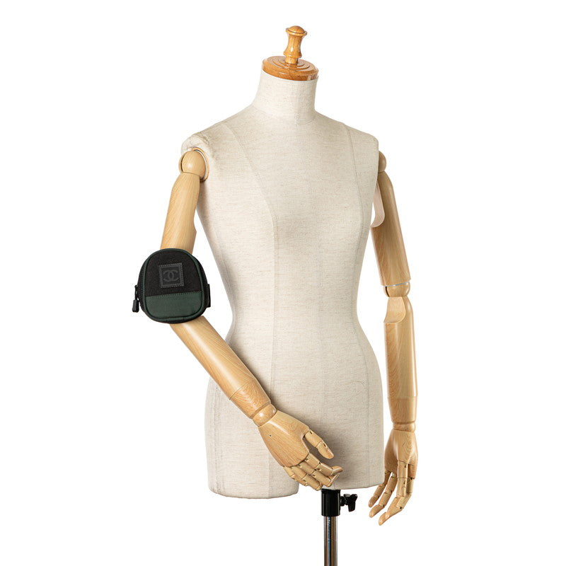 Chanel Sports Line Coco Arm Pouch Mini Green Black Canvas Chanel