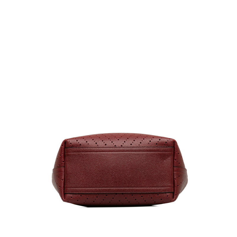 Chanel Cocomark V Chain houlder Bag Wine Red Leather Lady Chanel