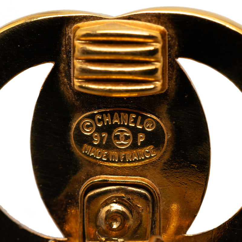 Chanel Vintage Cocomark Turn-Rock Earring Gold Make-up Chanel