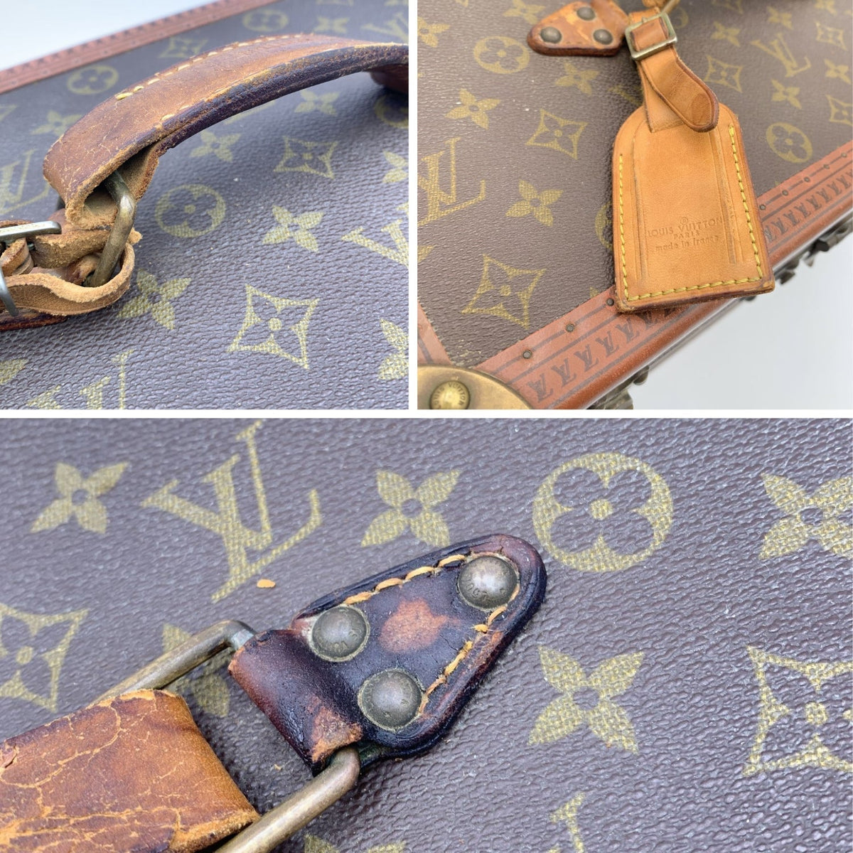 LOUIS VUITTON Vintage Monogram Train Case Boite Bouteille Et Glace