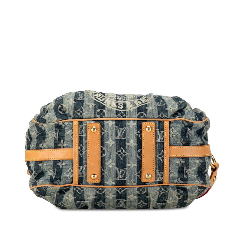 Louis Vuitton Monogram Denim Portee M95334 Indigo Blue Linen Louis Vuitton M95334 Indigo Blue Linen Ladies Louis Vuitton