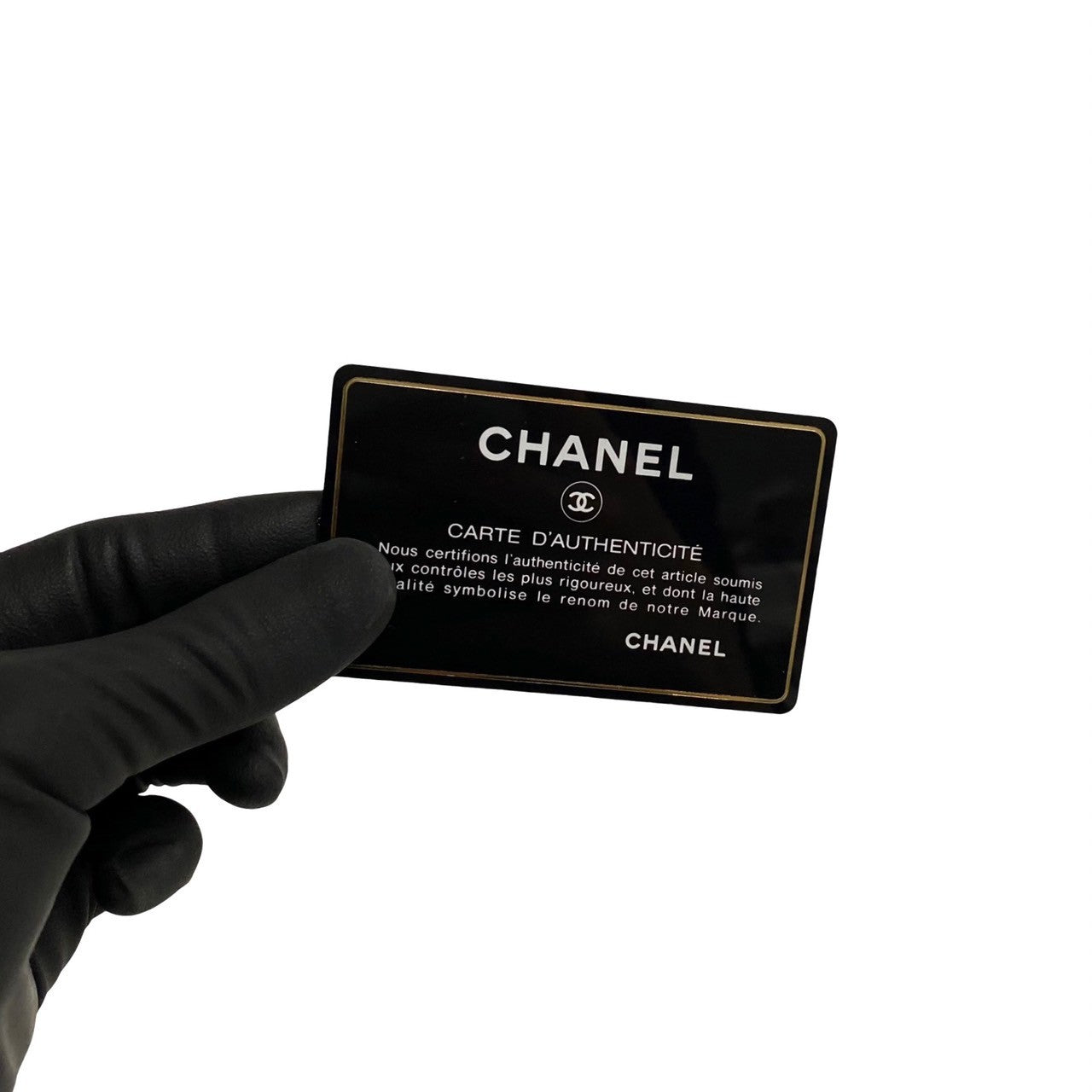 CHANEL Tri-fold wallet leather black Boy chanel