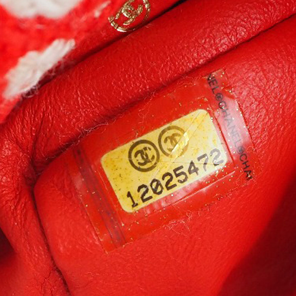 CHANEL skirt P32954V23394 Rayon, Bamboo, Cotton Red 2008 cruise collection COCO Mark button with mini back charm Women 34 Used