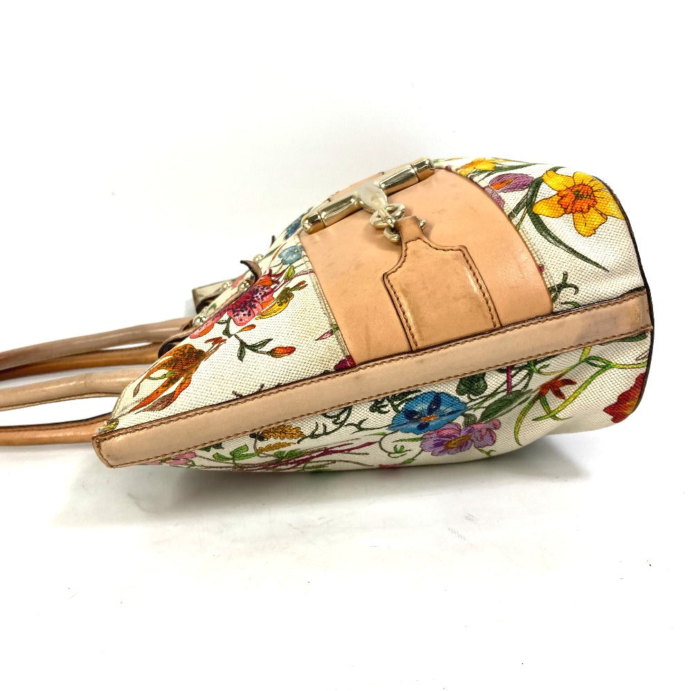 GUCCI Shoulder Bag 137385 Canvas / leather multicolor Flora floral pattern flower Women Used