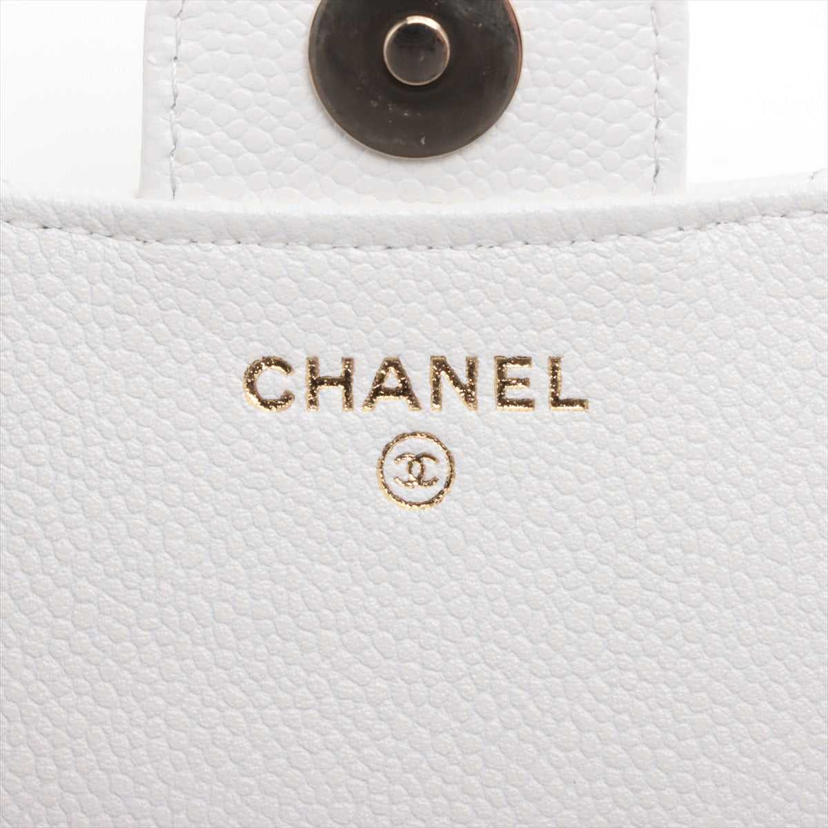 Chanel Matrasse Caviar S Chain Wallet Wallet White G Random AP2096