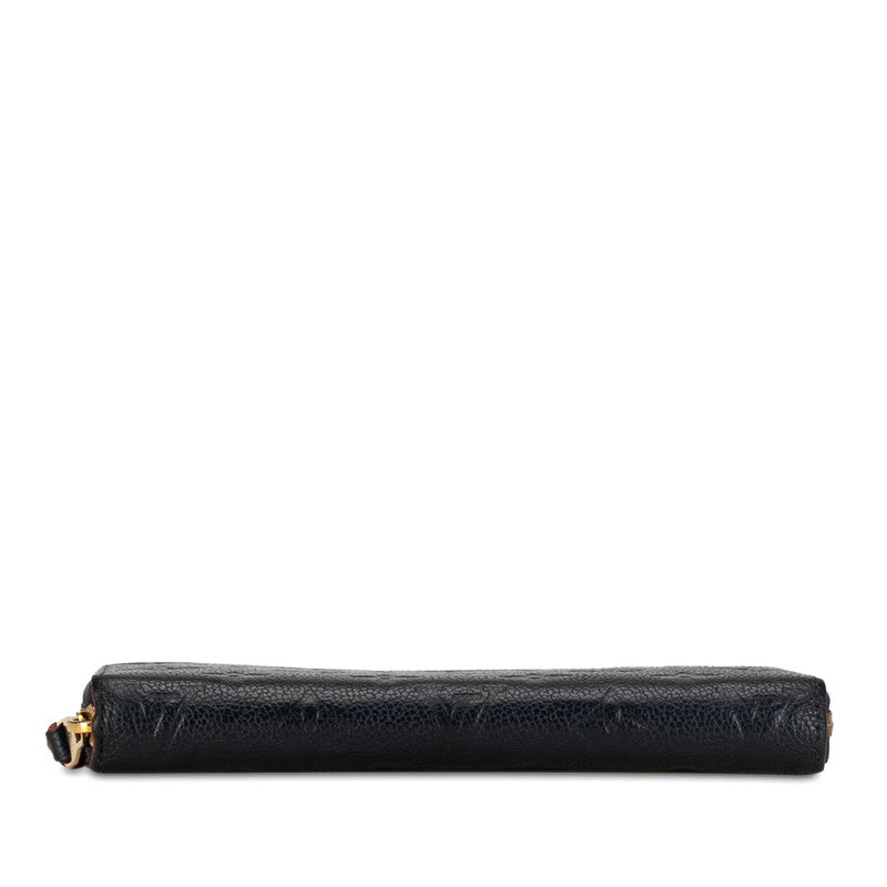 Louis Vuitton Monogram Implant Zippie Wallet Roundfassner Long Wallet M62121 Marine Rouge Naïve Red Leather Louis Vuitton