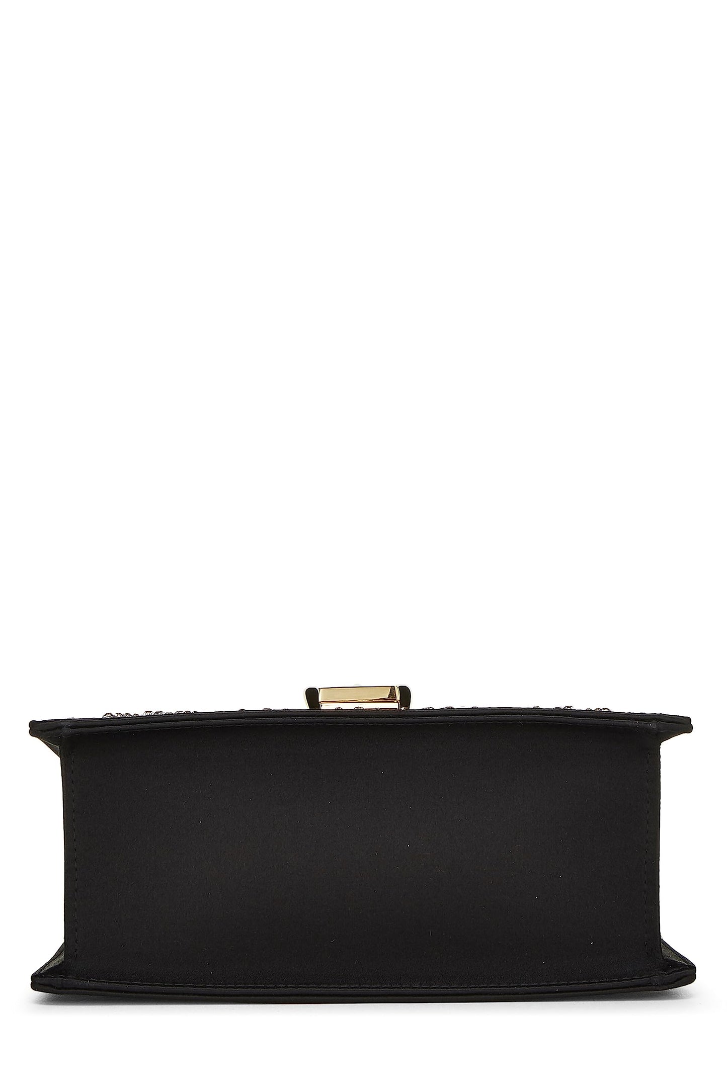 Gucci, Black Satin & Crystal Sylvie Handbag Mini, Black