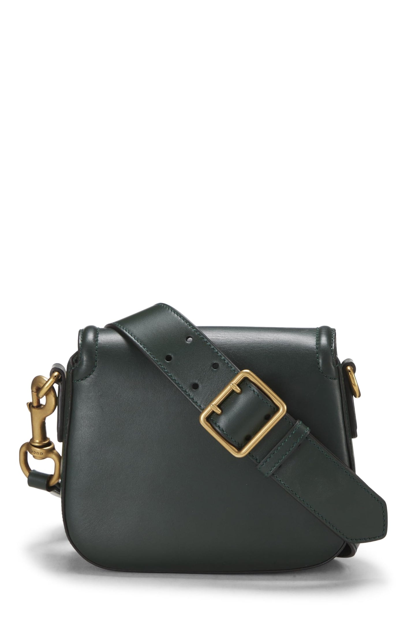 Gucci, Green Leather Lady Web Shoulder Bag Small, Green