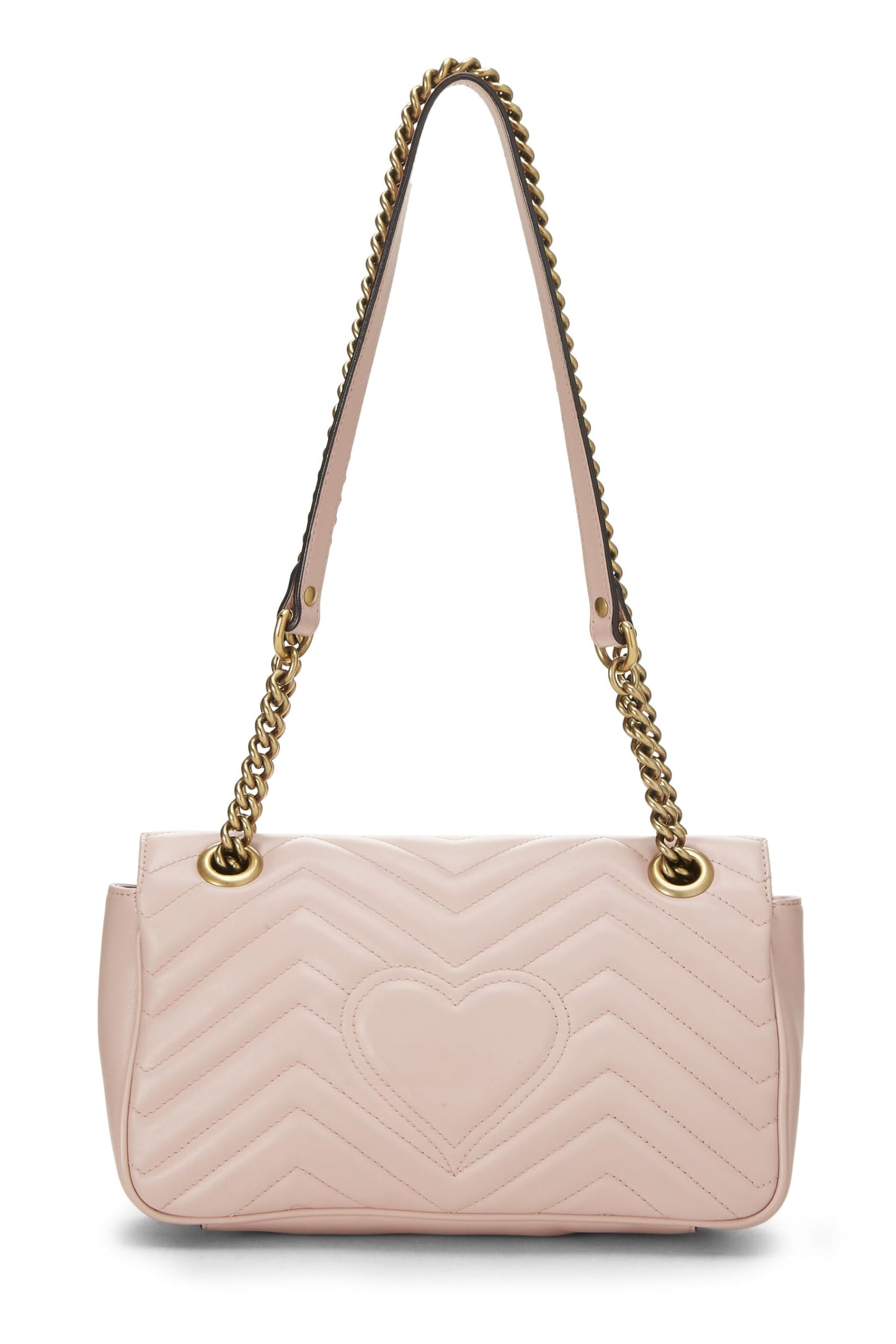 Gucci, Pink Leather GG Marmont Shoulder Bag Small, Pink