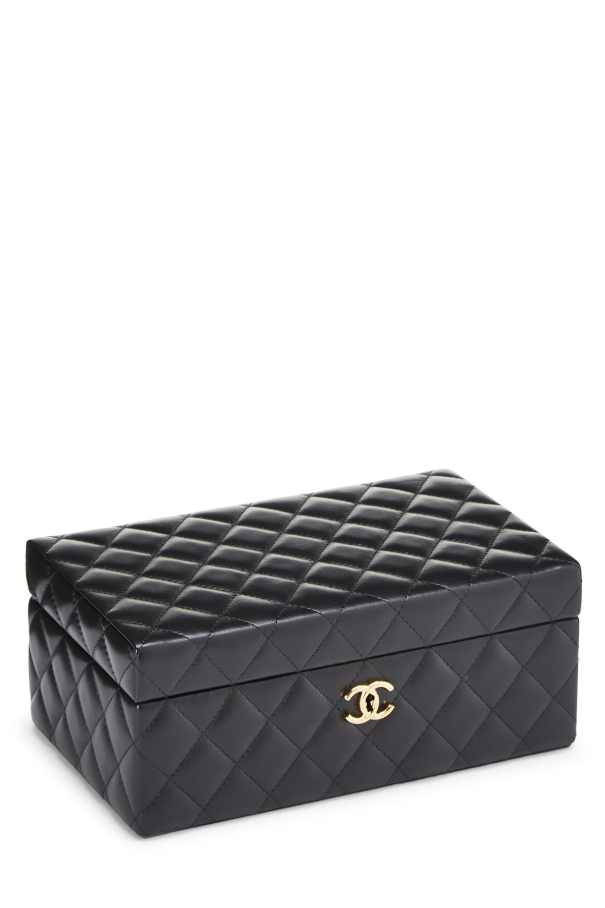 Chanel, Black Quilted Lambskin Jewelry Chest Small, Black