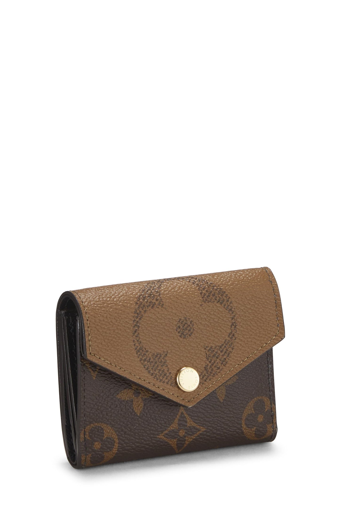 Louis Vuitton, Monogram Reversed Giant Canvas Zoe Wallet, Brown