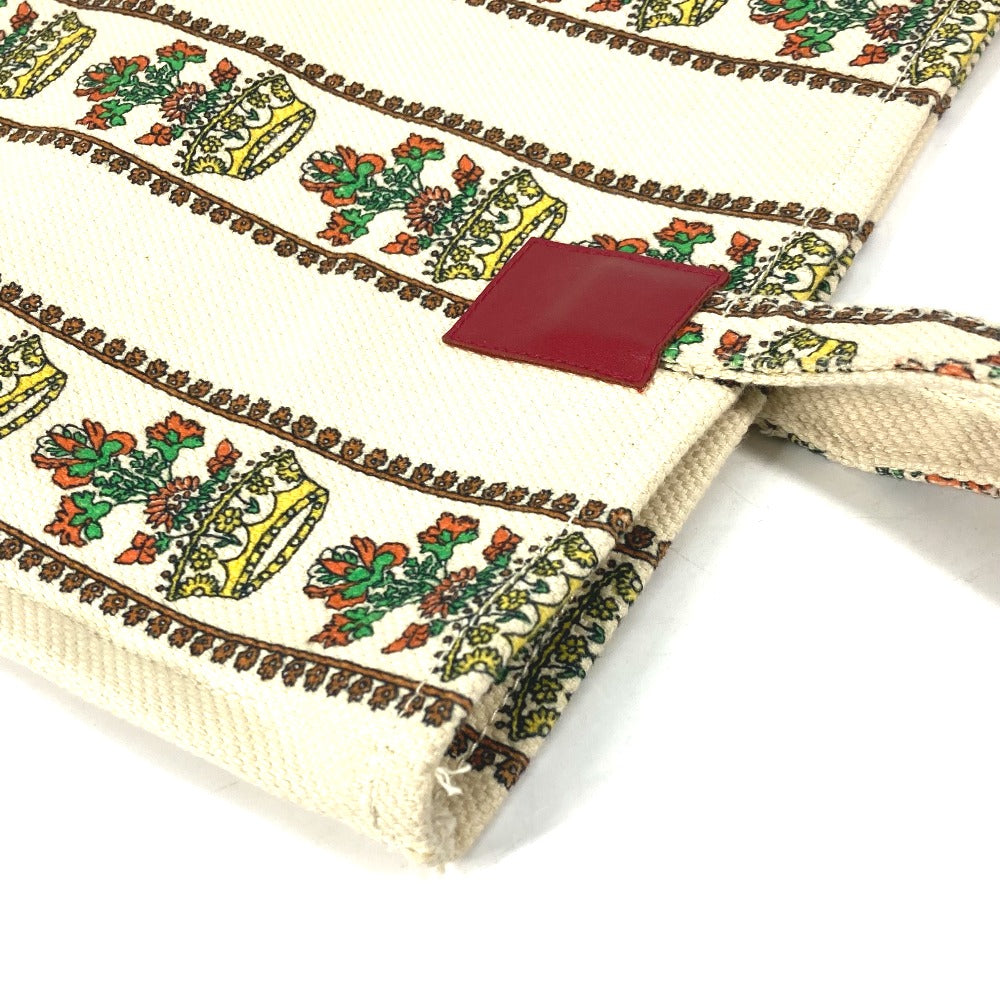 GUCCI Tote Bag canvas beige vertical GARDEN Women Used