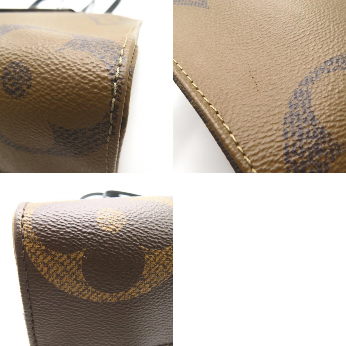 Louis Vuitton On The Go MM Tote Bag Tortoise Bag PVC Coated Canvas Monogram Giant Reversee Brown M45321