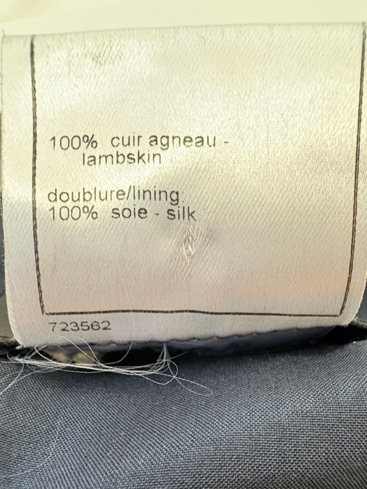 Chanel Navy Lambskin Leather Skirt with Small Chanel Plaque Detail Size FR 40 (UK 12)