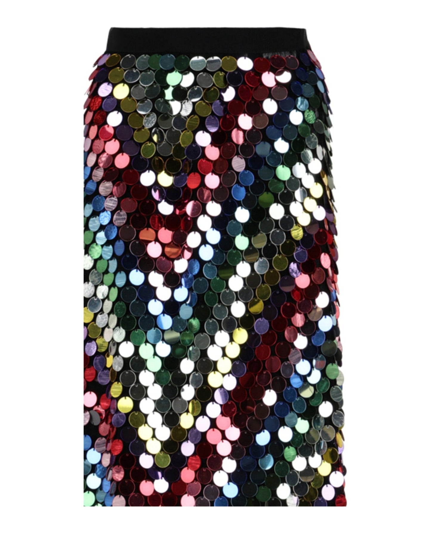 Gucci Womens Sequin Embroidered Midi Skirt
