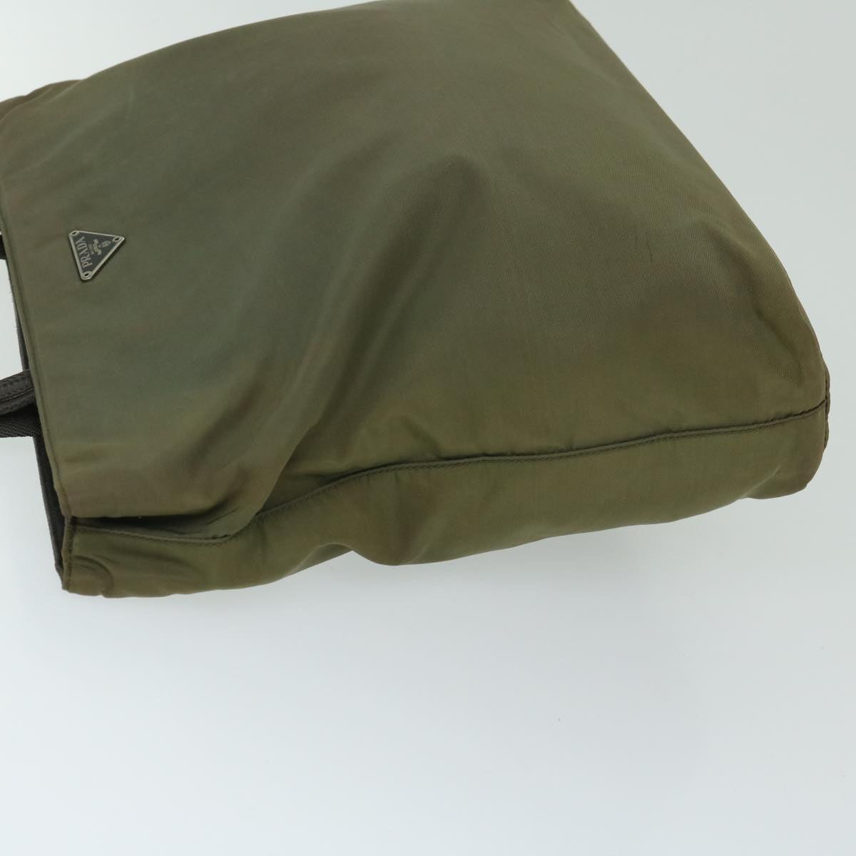 PRADA Tote Bag Nylon Khaki Auth 68166
