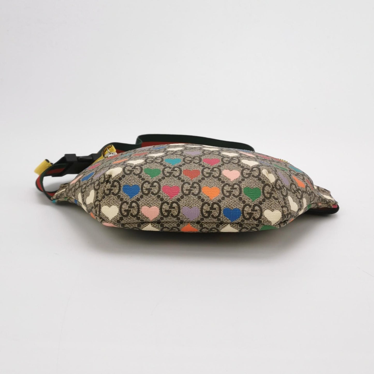 Gucci GG Monogram Heart Print Zip Waist Bag Chest Bag
