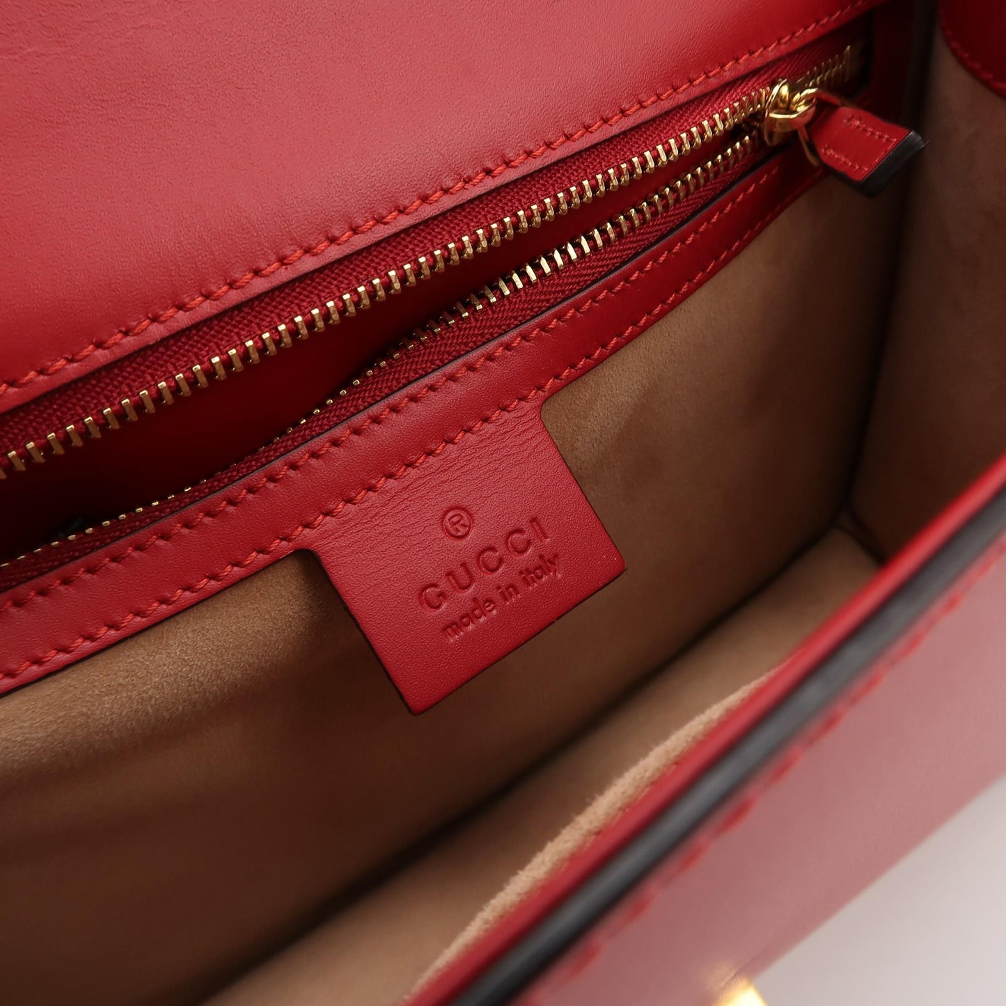Gucci Sylvie Small Leather and Canvas Shoulder Bag