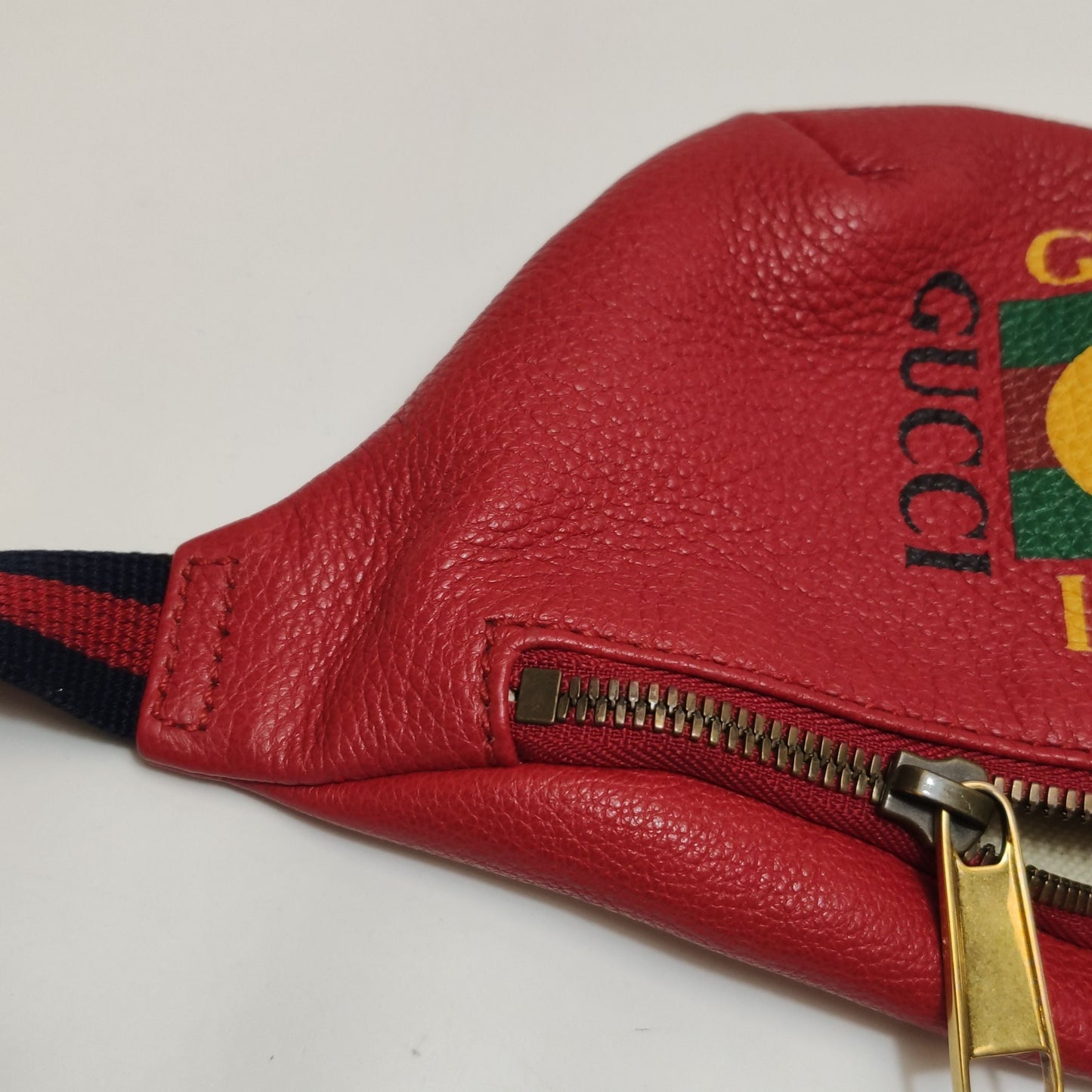 Gucci Print Leather Logo Waist Bag Chest Bag