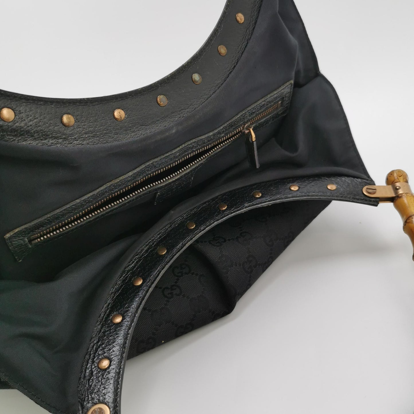 Gucci Bamboo Canvas Shoulder Bag