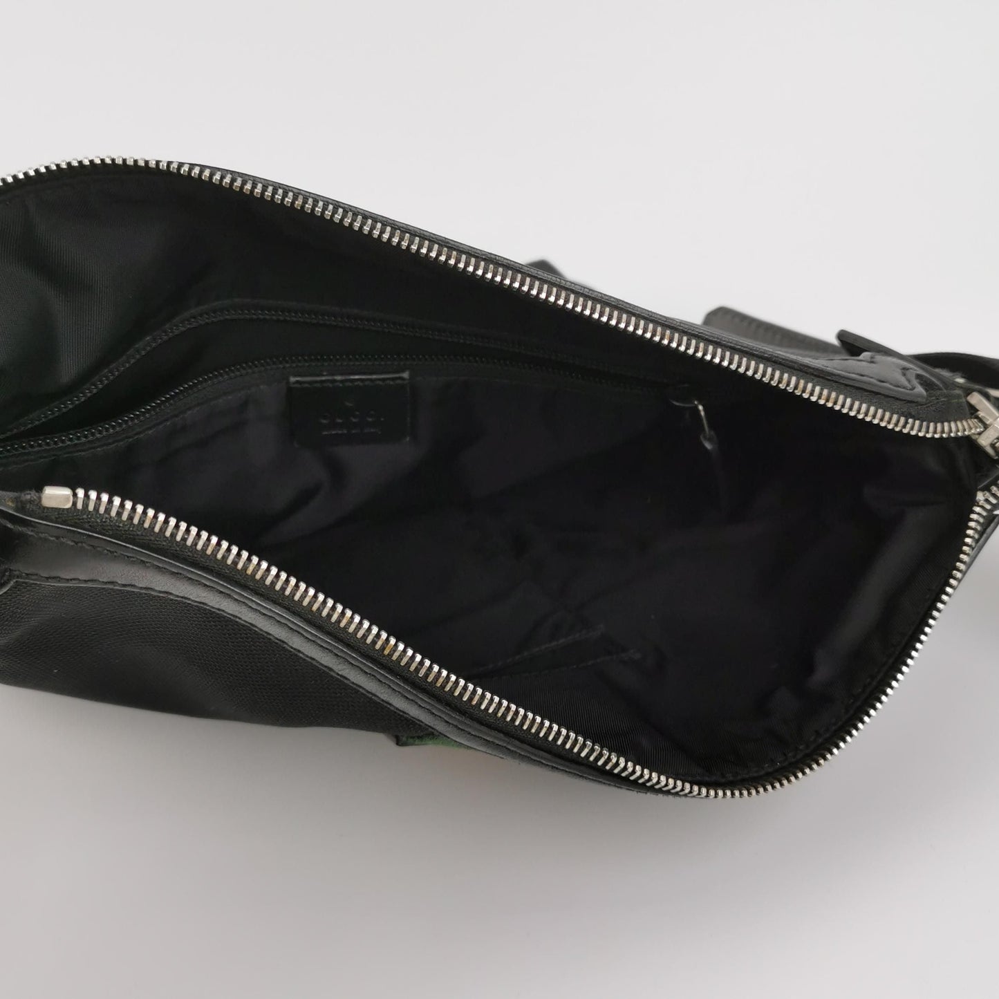 Gucci Leather and Canvas Logo Shoulder Bag