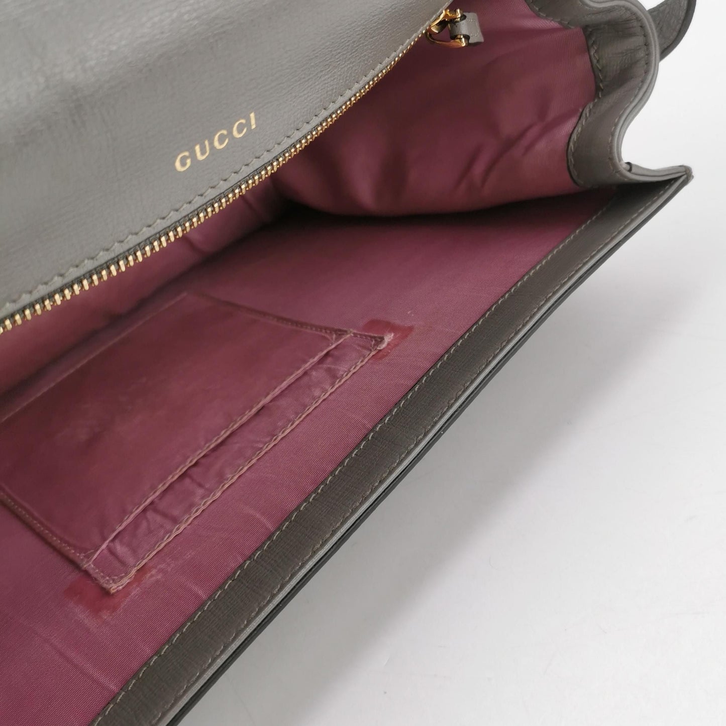 Gucci GG Ring Leather Solid Shoulder Bag