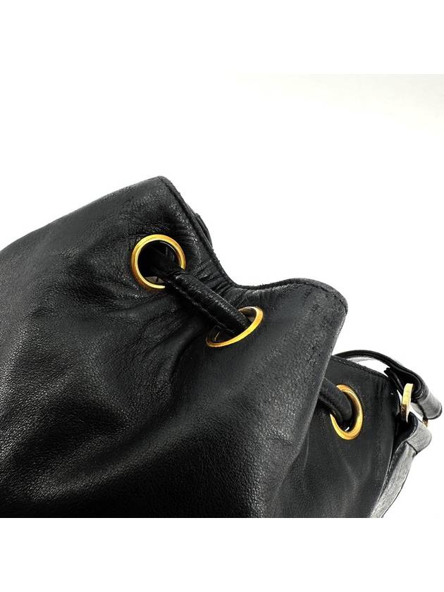 Lambskin timeless drawstring golden ball bucket bag cross Chanel