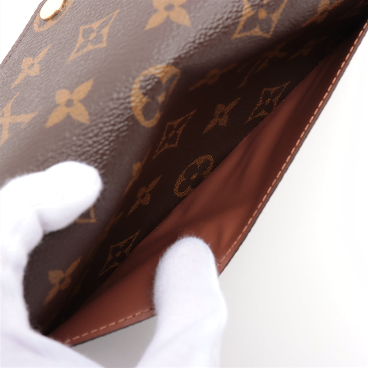 Louis Vuitton Monogram Portefolio Sarah M60531 Brown Long Wallet