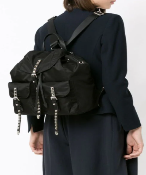 Prada Black Nylon Backpack Black