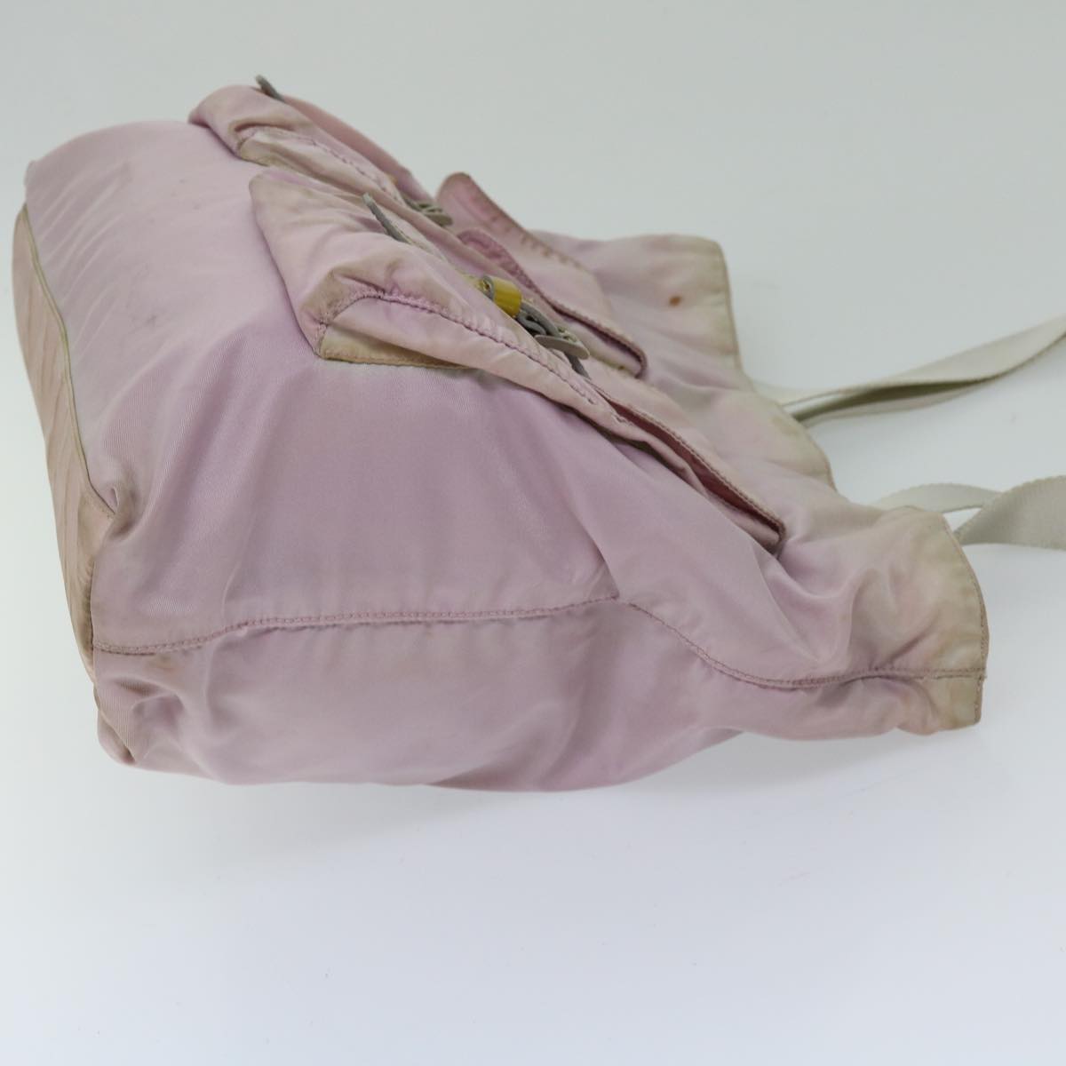 PRADA Tote Bag Nylon Pink Auth 69661
