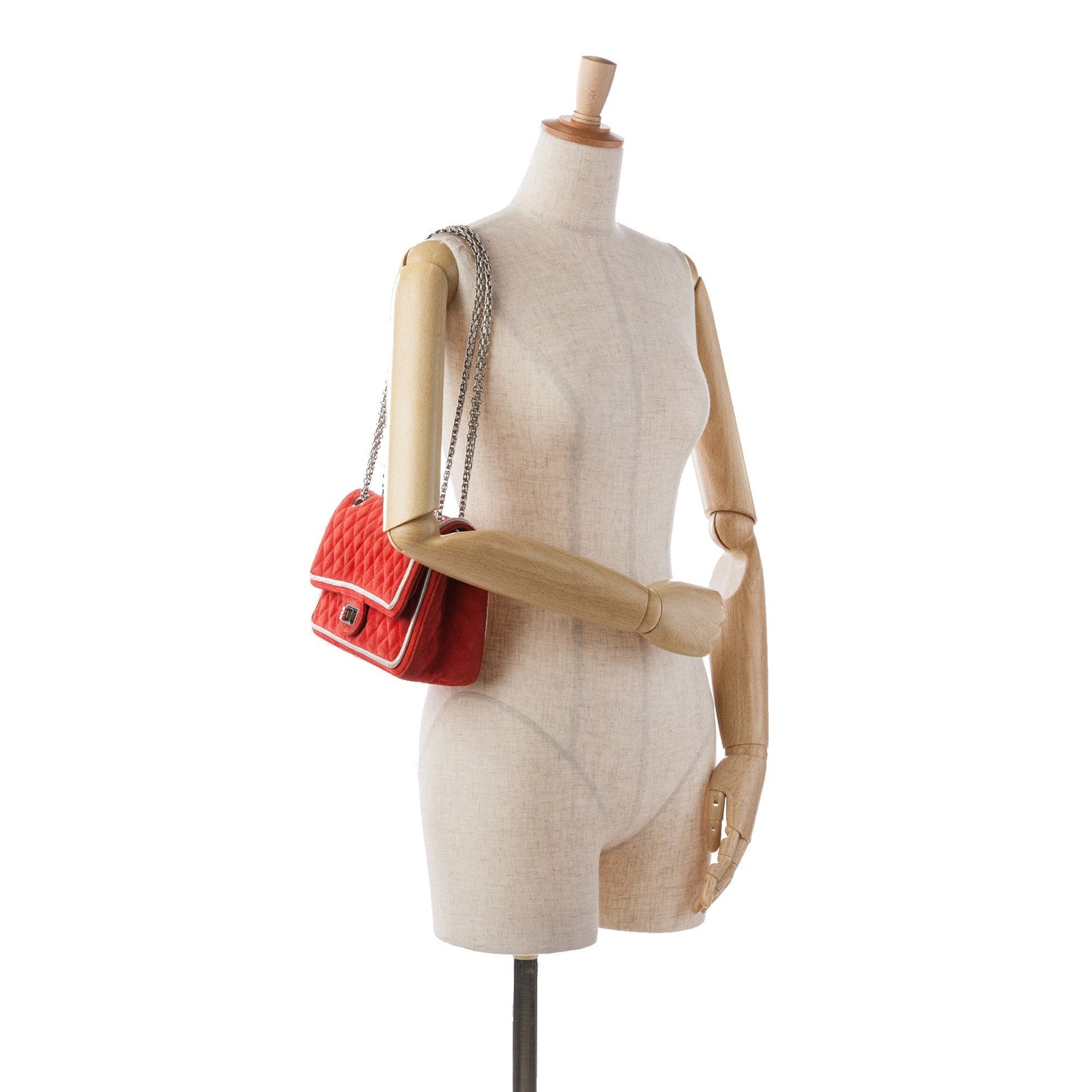 Red Chanel Medium Suede Re-issue 2.55 Double Flap Shoulder Bag