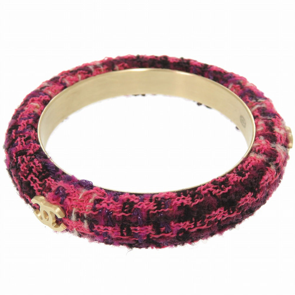 CHANEL Bangle Tweed, Metal purple COCO Mark Women Used
