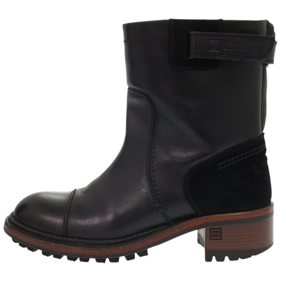 CHANEL boots IG26533C leather black 36