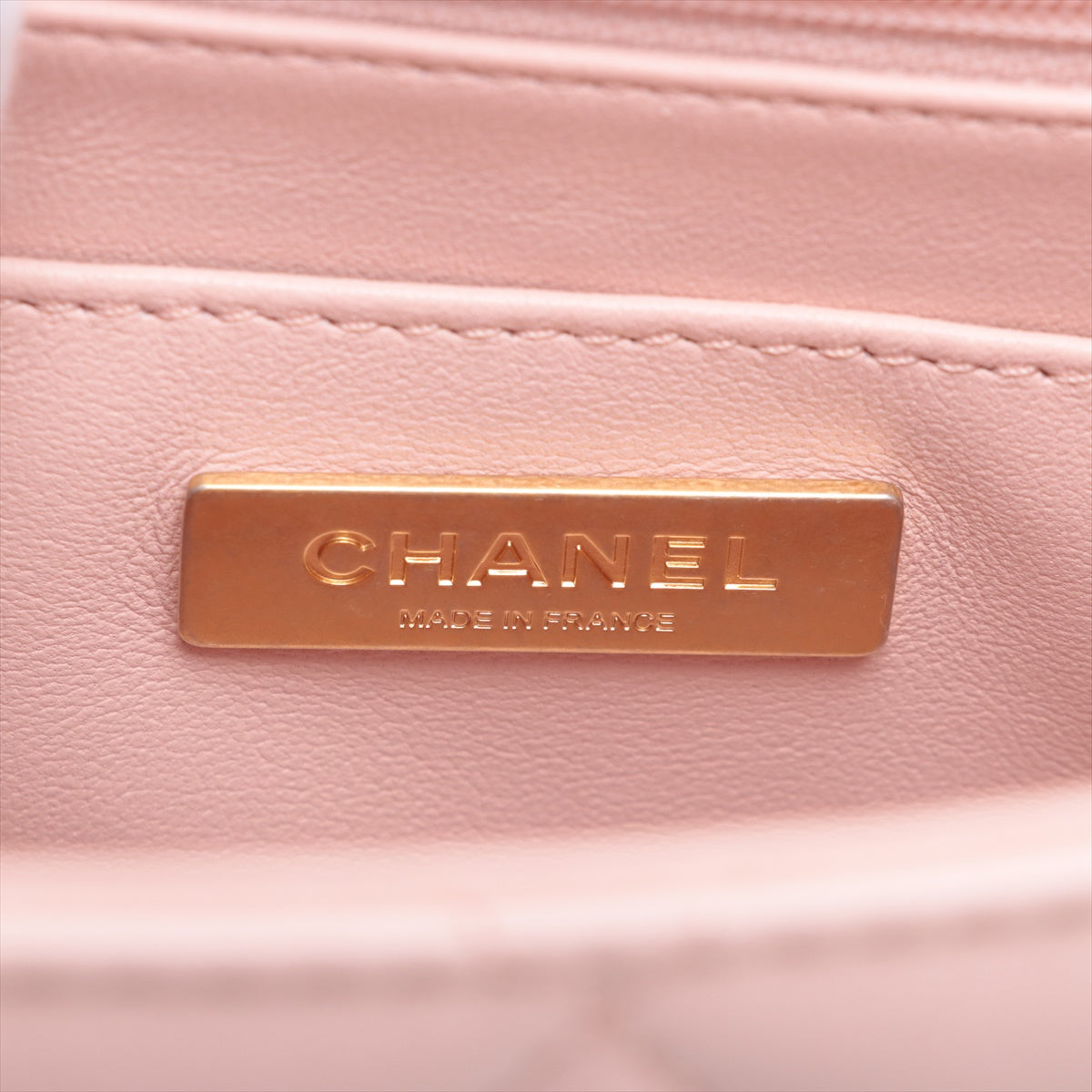 Chanel Matrasse Chain Shoulder Bag Pink Gold Gold IC Chip